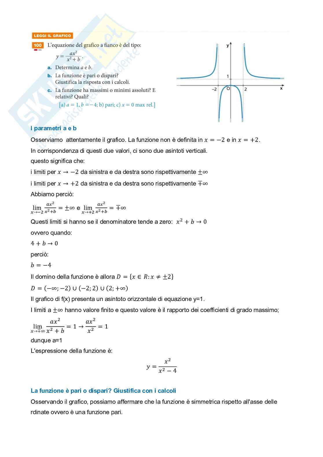 Studio di funzioni - Esercizi svolti di Analisi matematica 1 Pag. 11