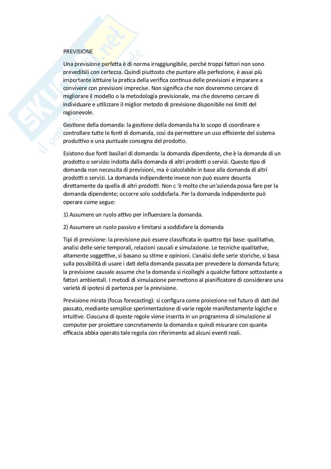 Appunti Operation and Project Management Pag. 16