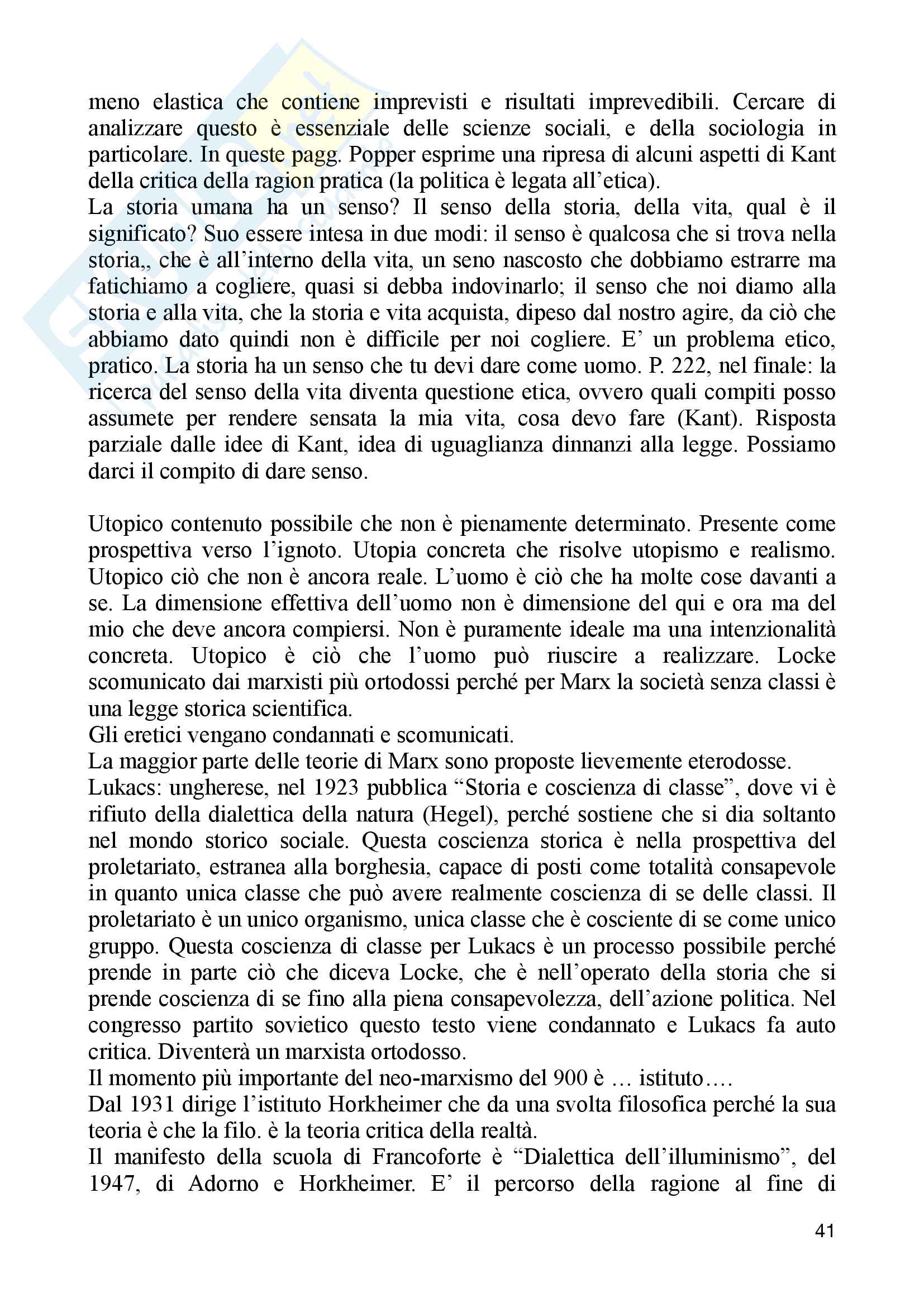 Riassunto esame Problemi della filosofia contemporanea, docente Longo, libro consigliato Logica della ricerca e società aperta, Popper Pag. 41