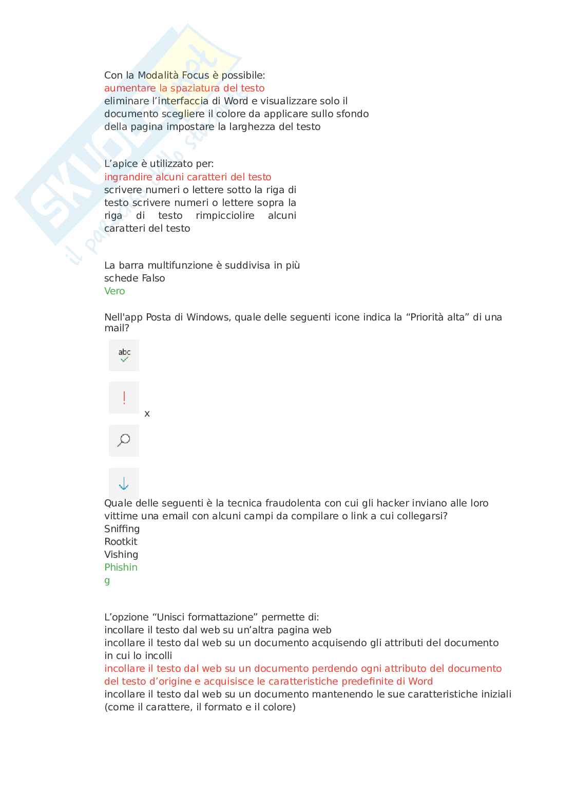 EIPASS Standard - Guida all'utilizzo di Google Calendar e Windows Mail. Esame integrazione 7 moduli user Pag. 2