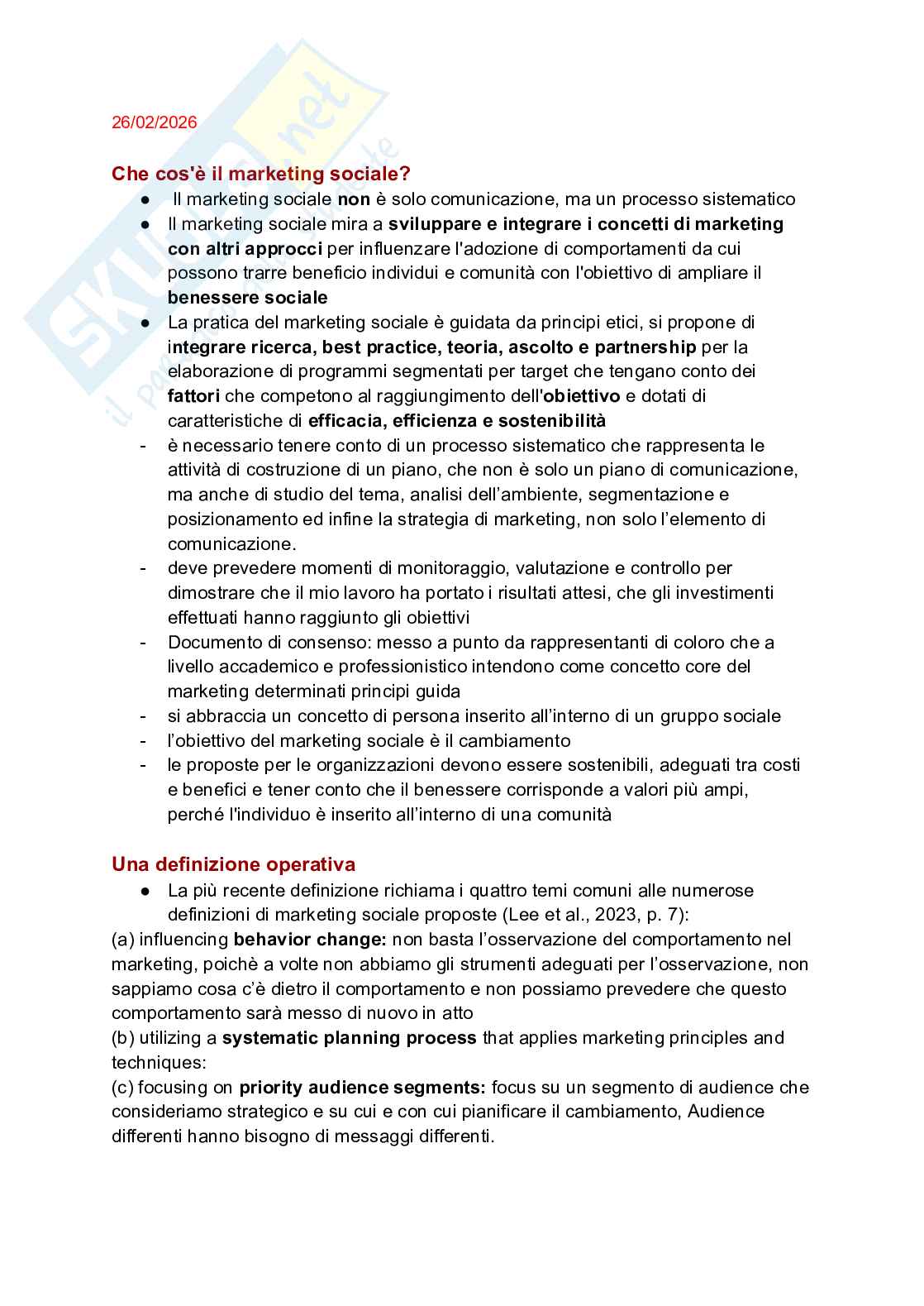 Marketing sociale, comunicazione e cambiamento Pag. 1