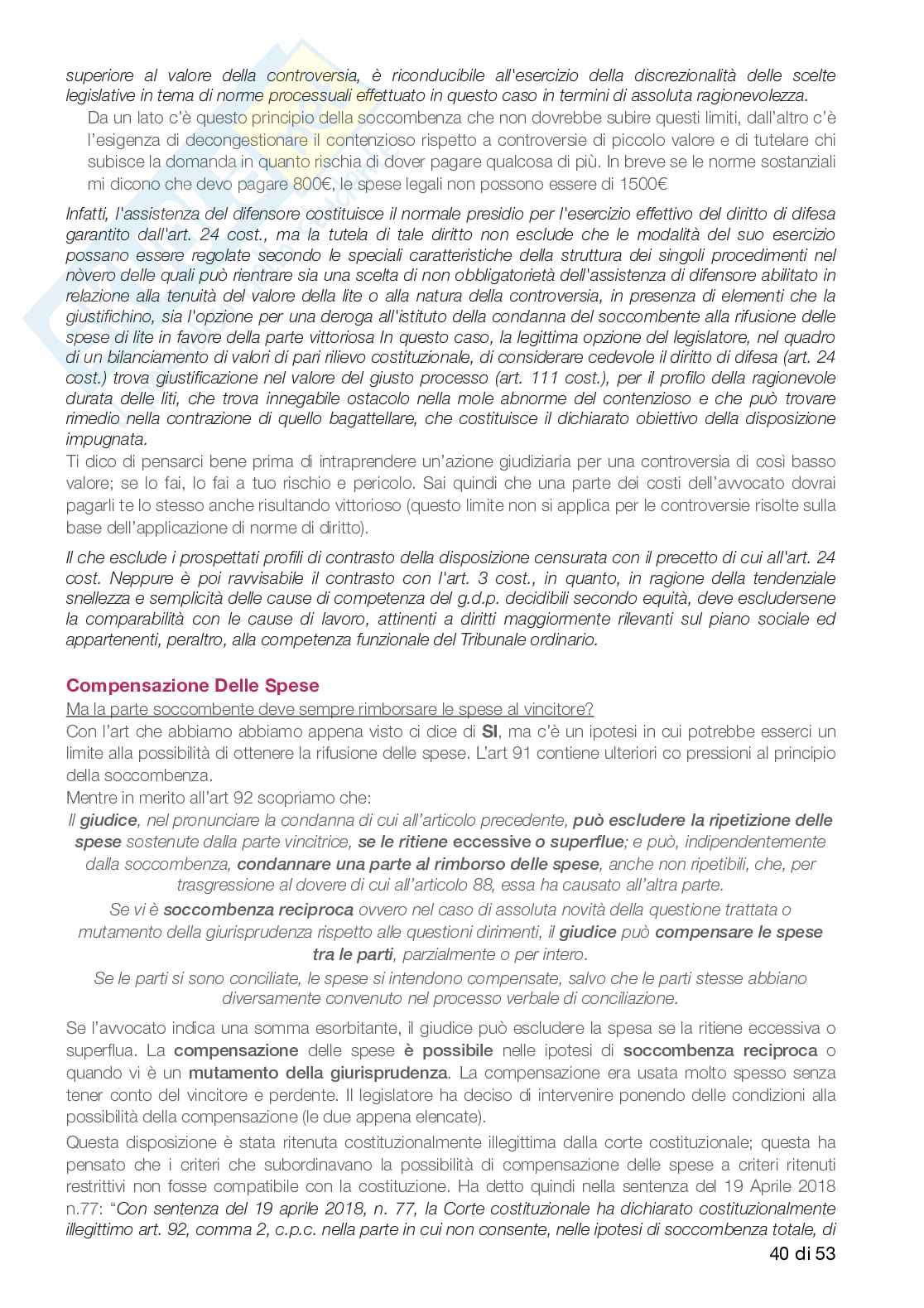 Riassunto esame Diritto processuale civile, Prof. Maruffi Rita, libro consigliato Istituzioni di diritto processuale civile. Nuova ediz.. Vol. 1: I princìpi, Giampiero Balena Pag. 41