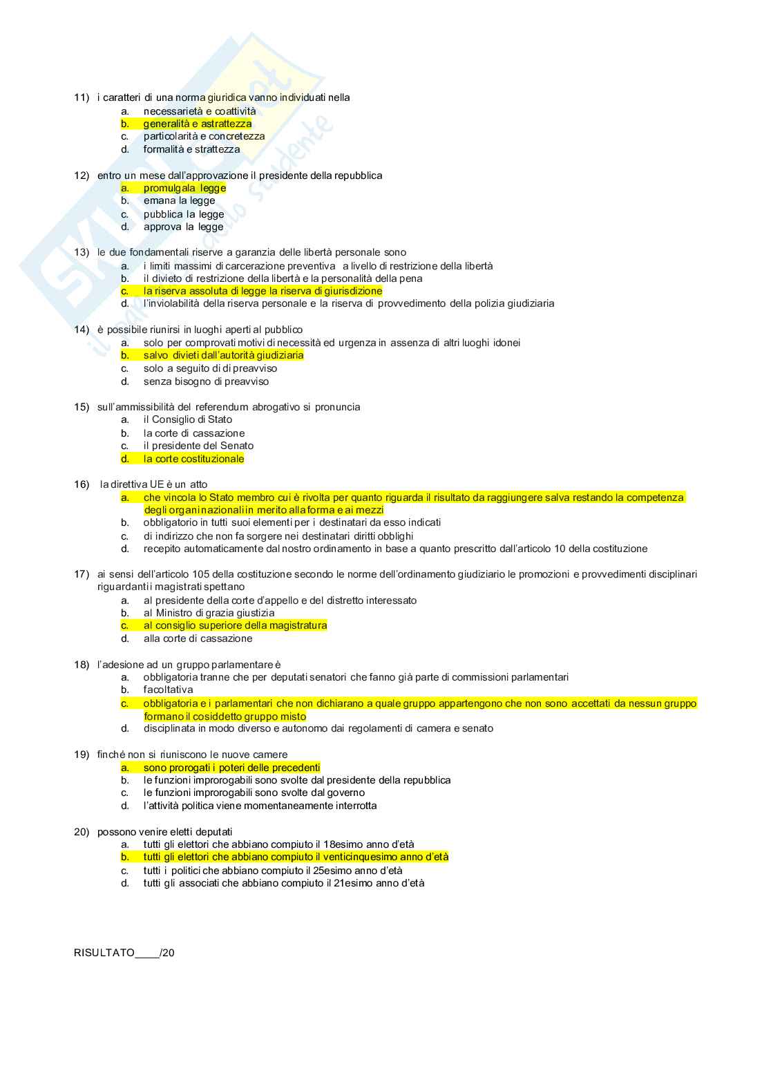 Esercitazione Diritto pubblico Pag. 2