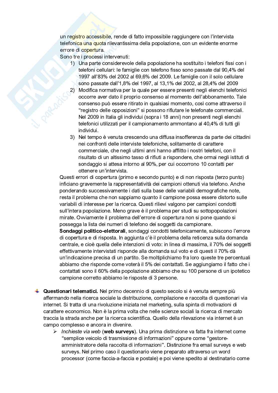 Riassunto esame Metodologia della ricerca psicosociale, prof. Bobbio, libro consigliato La ricerca sociale metodologia e tecniche II. Le tecniche quantitative, Corbetta Pag. 46