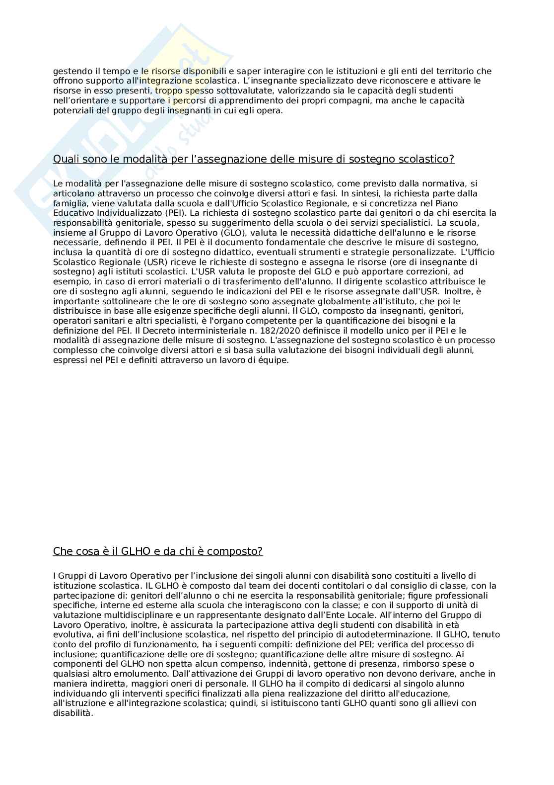 Paniere domande aperte Legislazione Scolastica Pag. 21