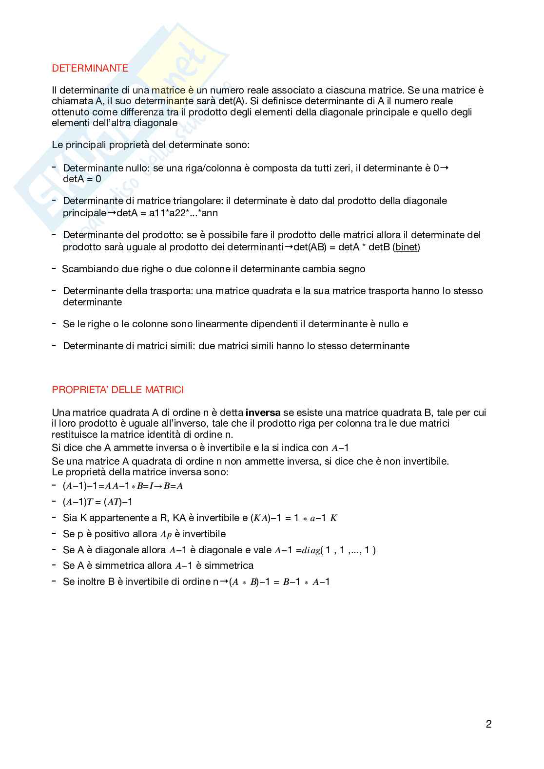 Complementi di matematica teoria Pag. 2