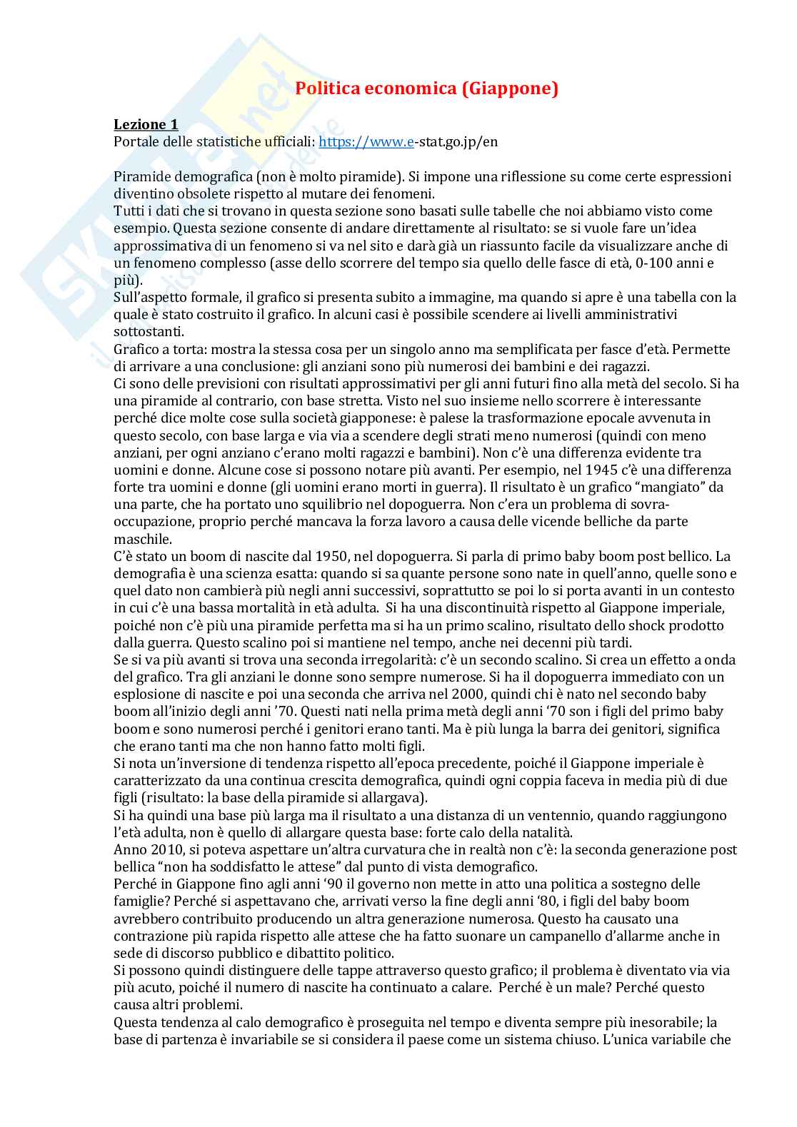 Politica economica (Giappone) Pag. 1