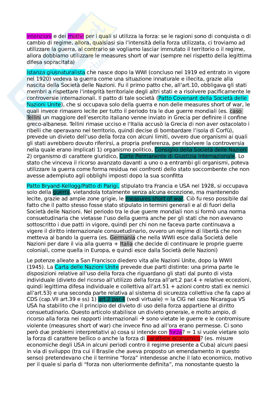 Appunti del seminario di Diritto internazionale dei conflitti armati Pag. 2