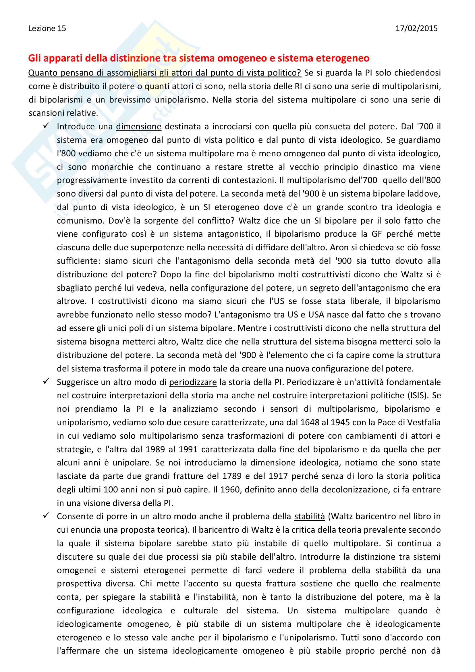 Sunto di Relazioni internazionali, prof. Colombo,UNIMI Pag. 56