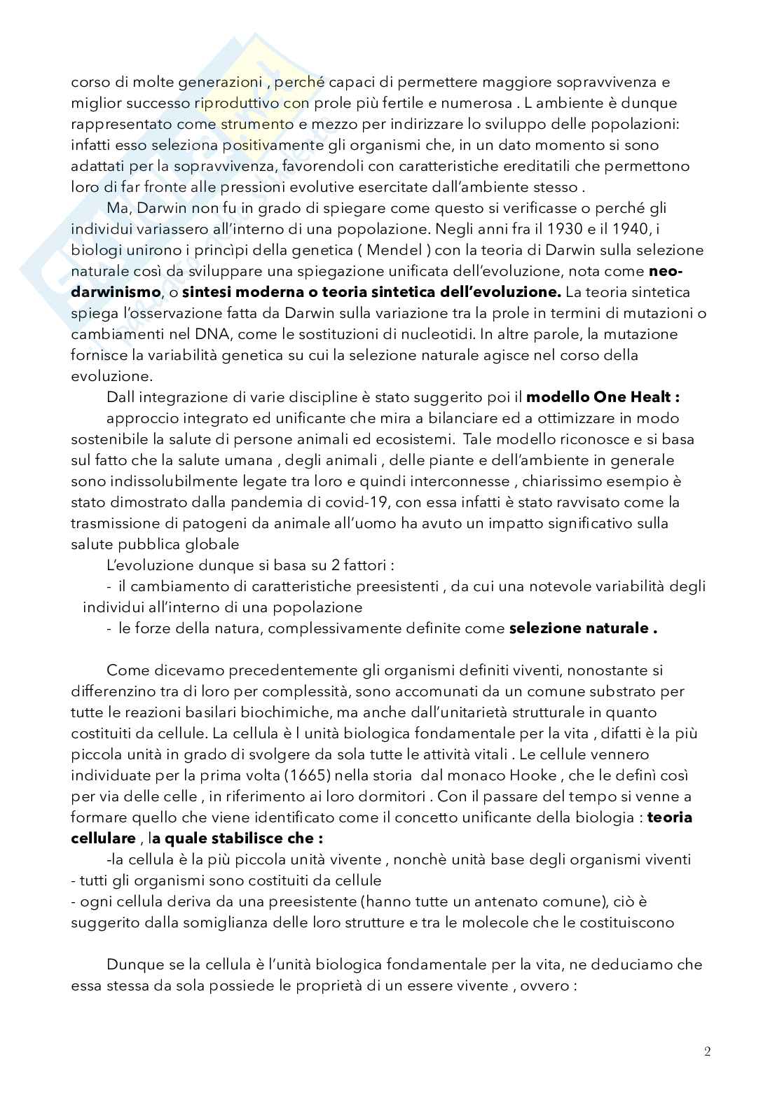 Biologia, semestre filtro Pag. 2