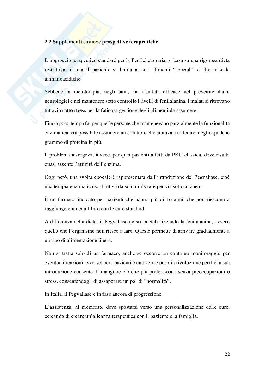 Assistenza al paziente affetto da Fenilchetonuria ed educazione al caregiver Pag. 26