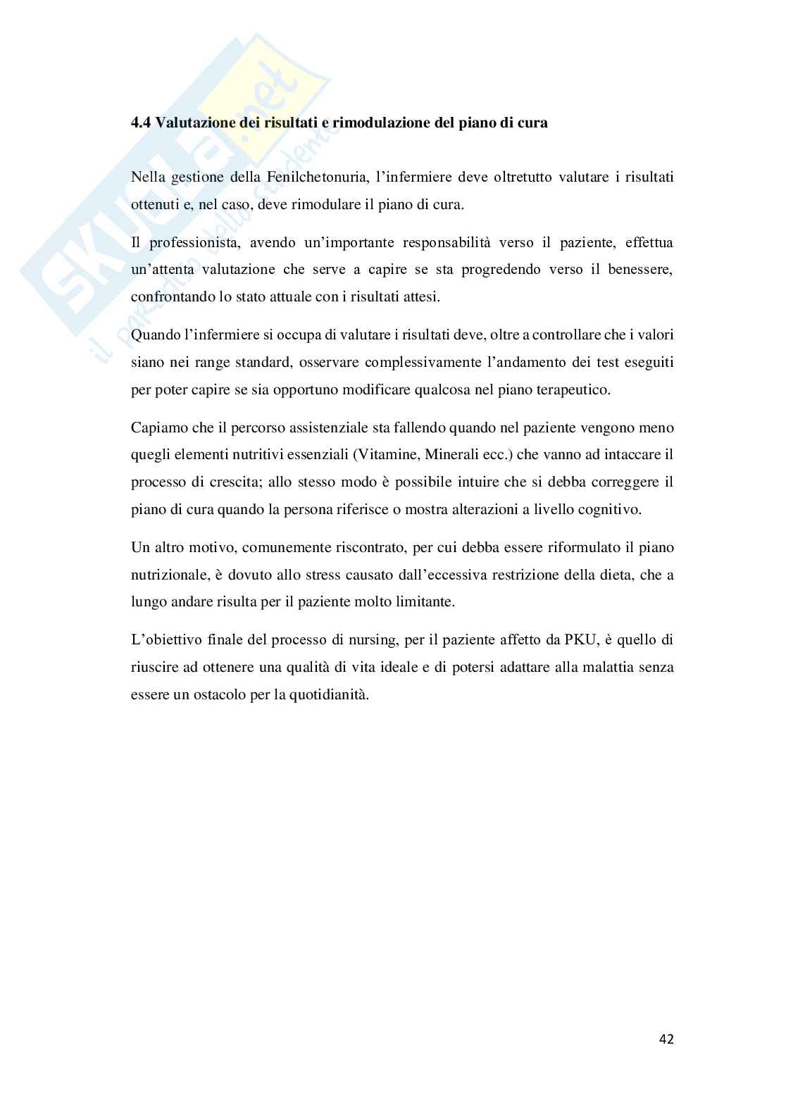 Assistenza al paziente affetto da Fenilchetonuria ed educazione al caregiver Pag. 46