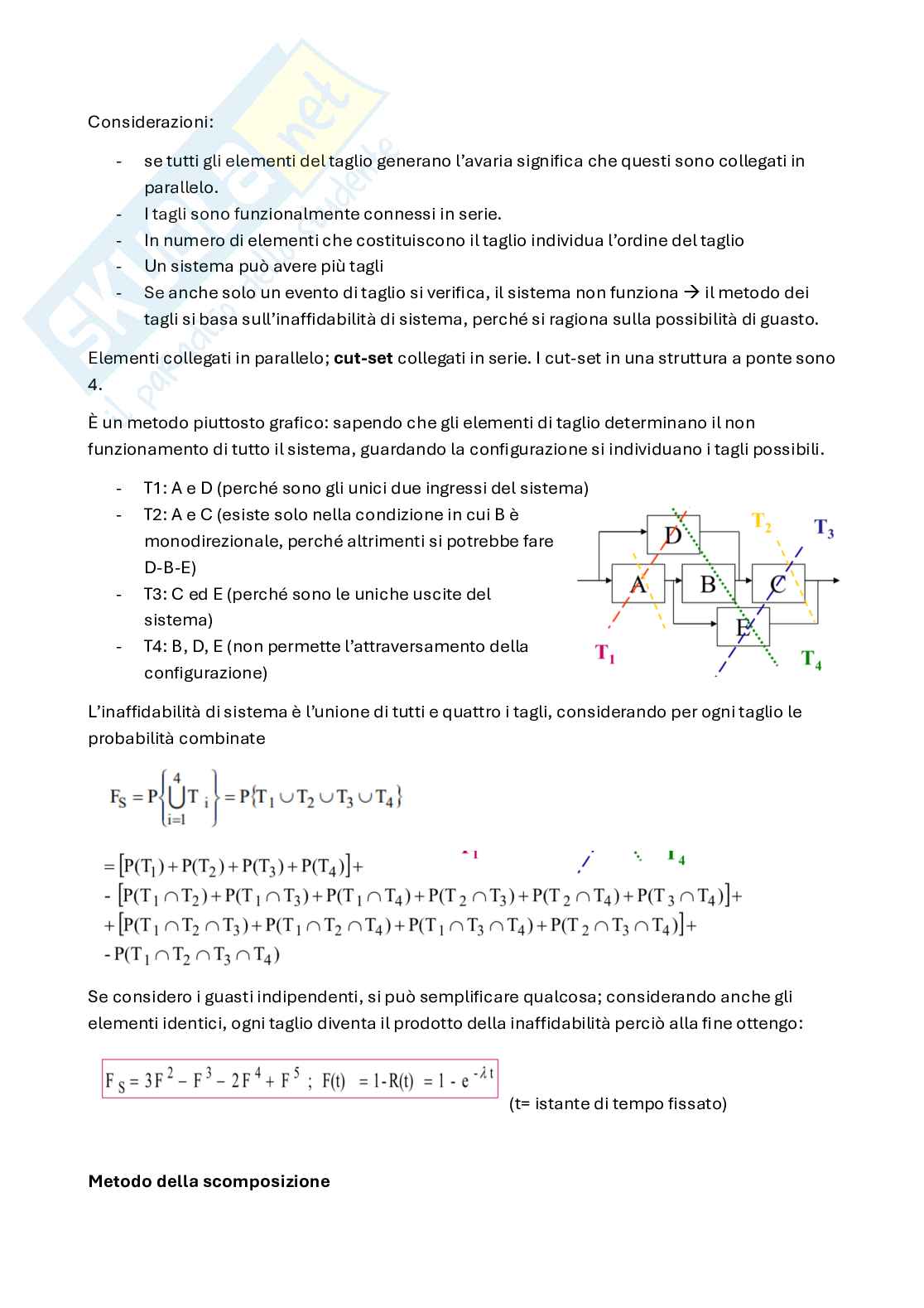 Appunti System reliability, dependability and safety (parte 2, in italiano) Pag. 6