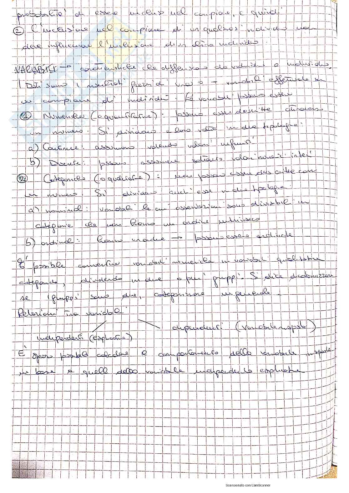 Corso di Statistica per Biotecnologie Pag. 2