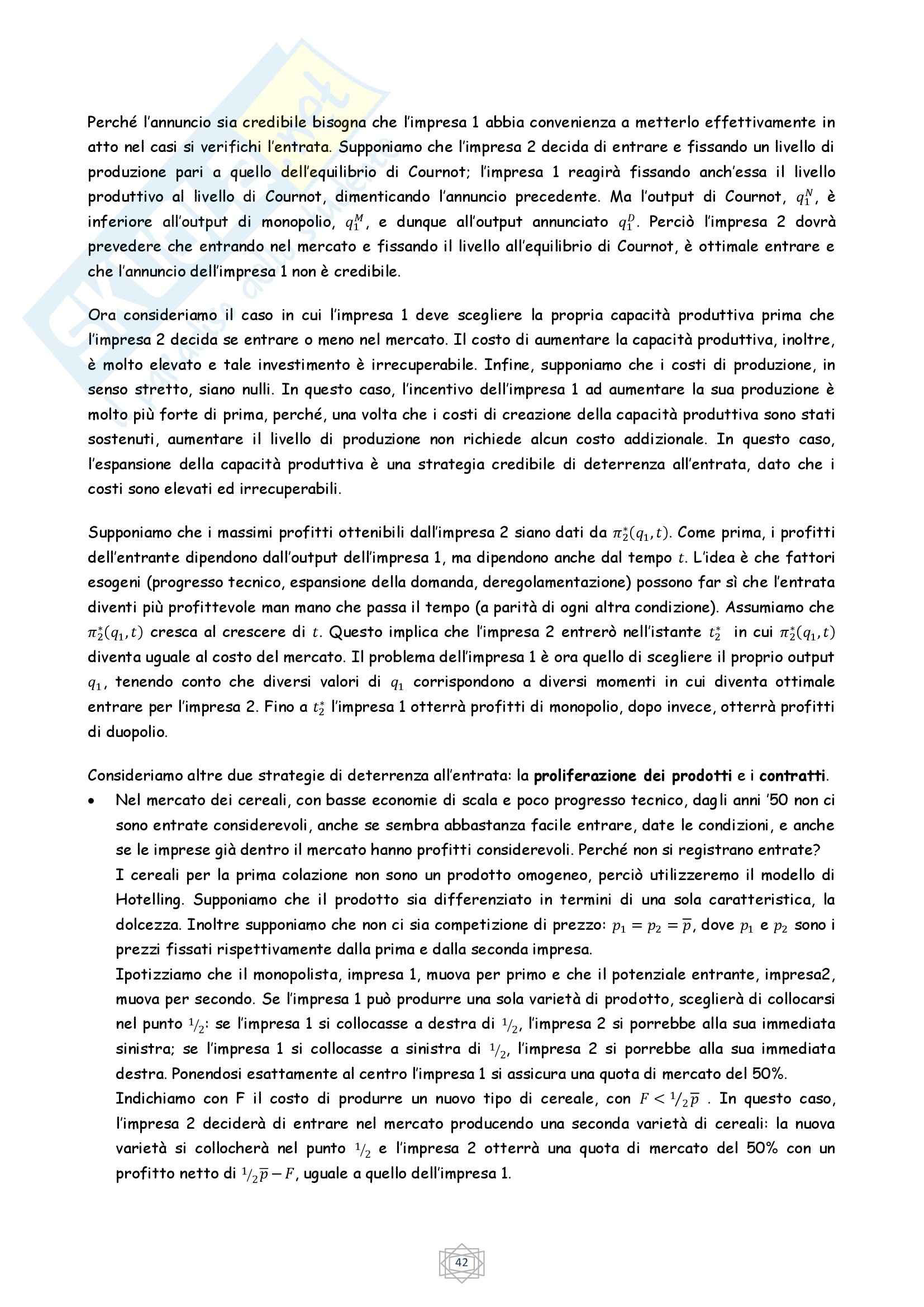 Riassunto esame Economia Industriale, prof. Atzeni, libro consigliato Economia Industriale, Cabral (parte 2) Pag. 16