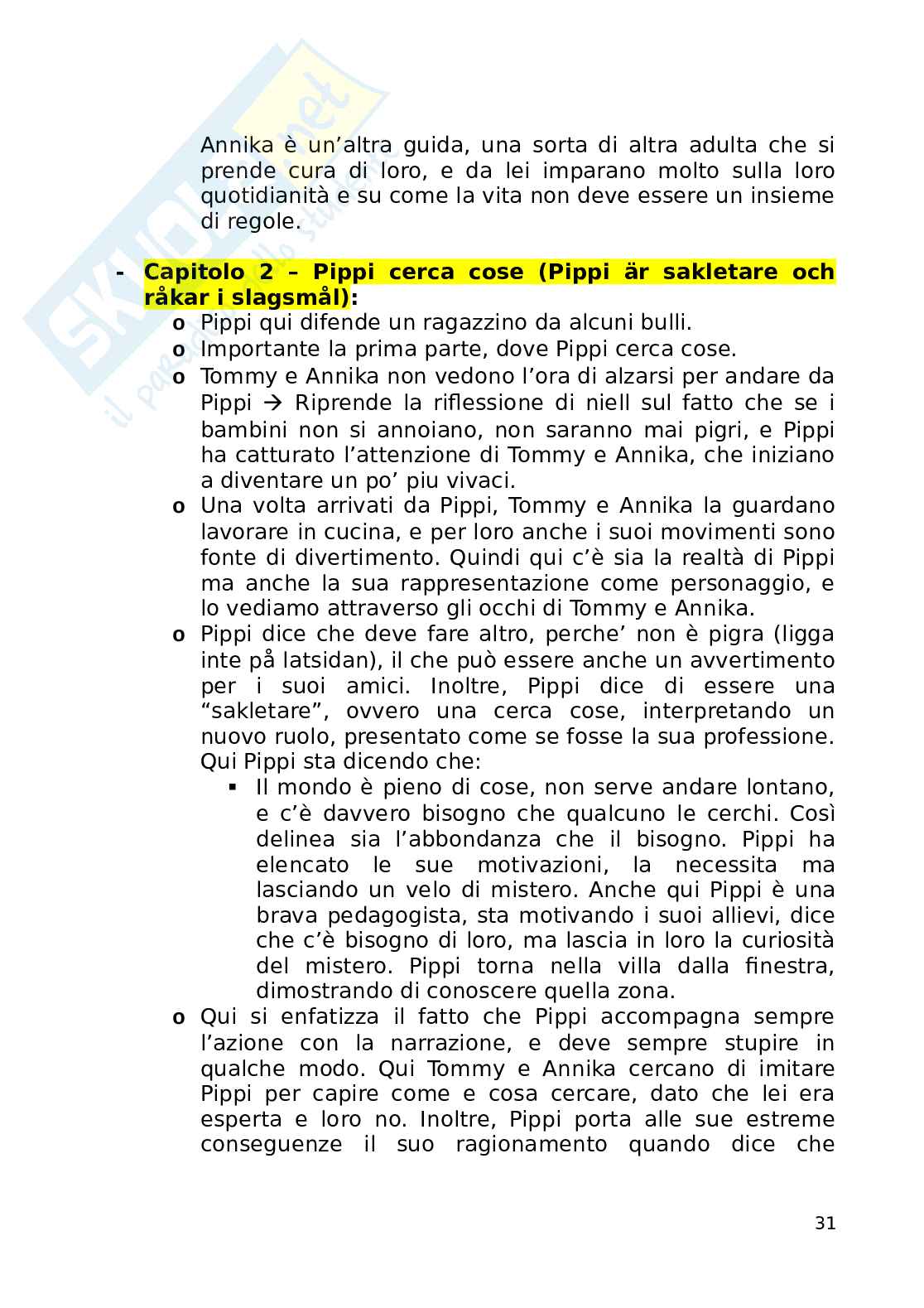Appunti primo modulo Letterature e culture scandinave LM - Letteratura per l'infanzia Pag. 31