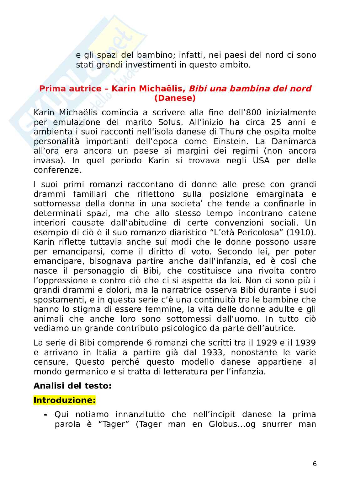 Appunti primo modulo Letterature e culture scandinave LM - Letteratura per l'infanzia Pag. 6