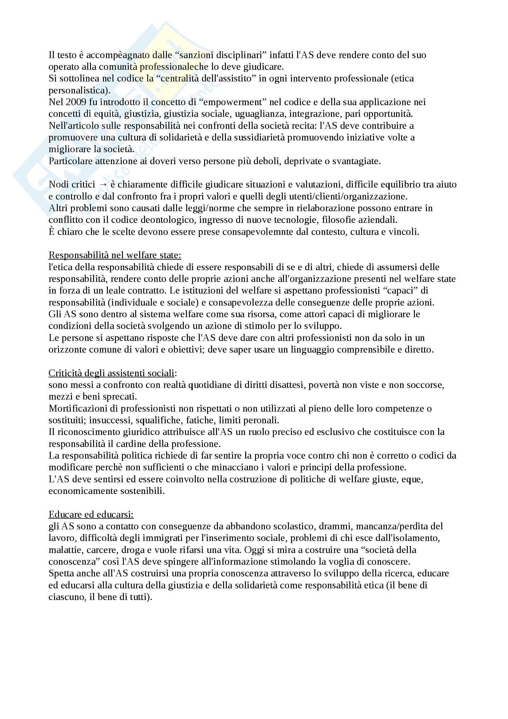 Principi E Fondamenti Del Servizio Sociale