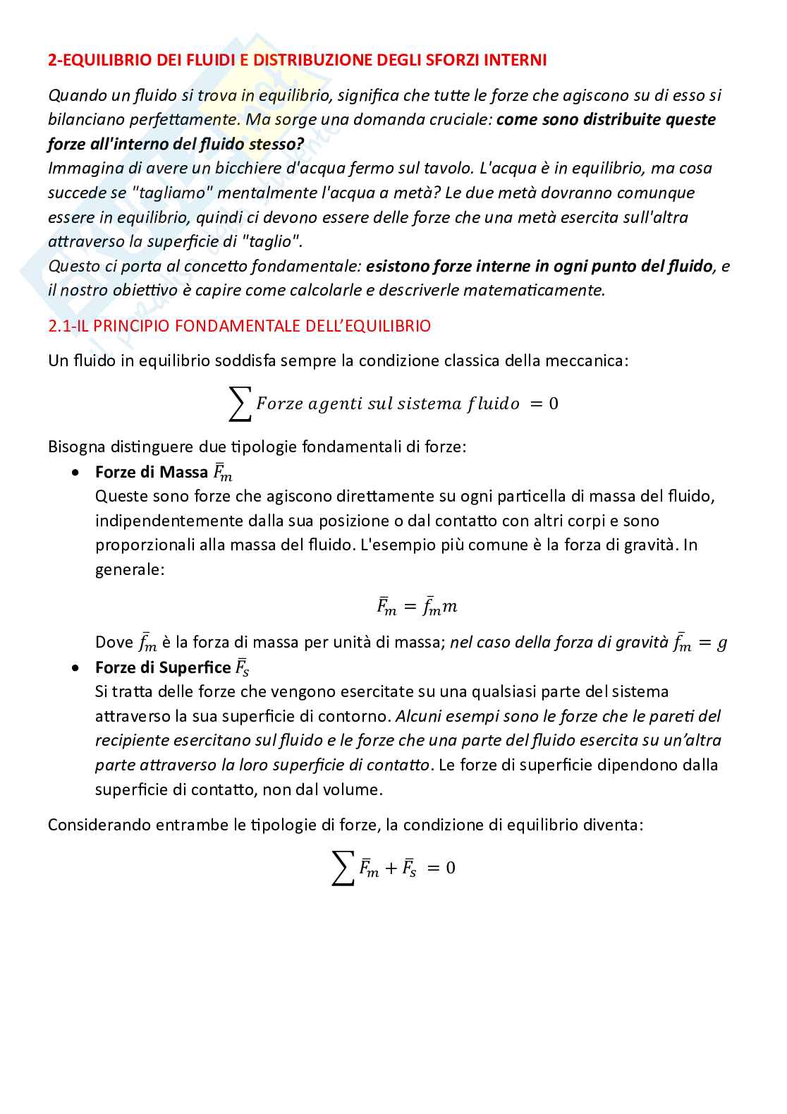 Meccanica dei fluidi - parte 1 - Introduzione alla statica dei fluidi Pag. 11