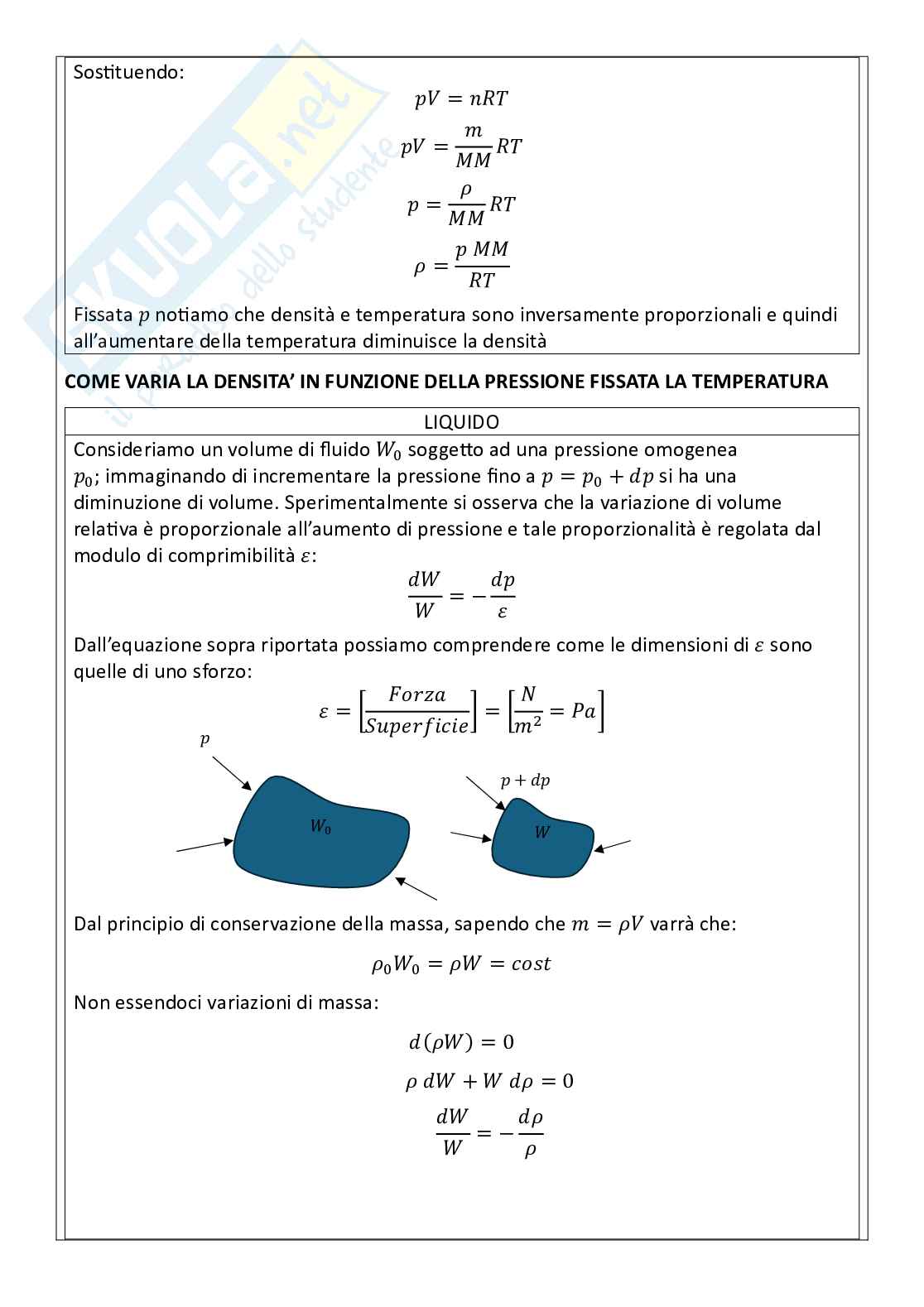 Meccanica dei fluidi - parte 1 - Introduzione alla statica dei fluidi Pag. 6