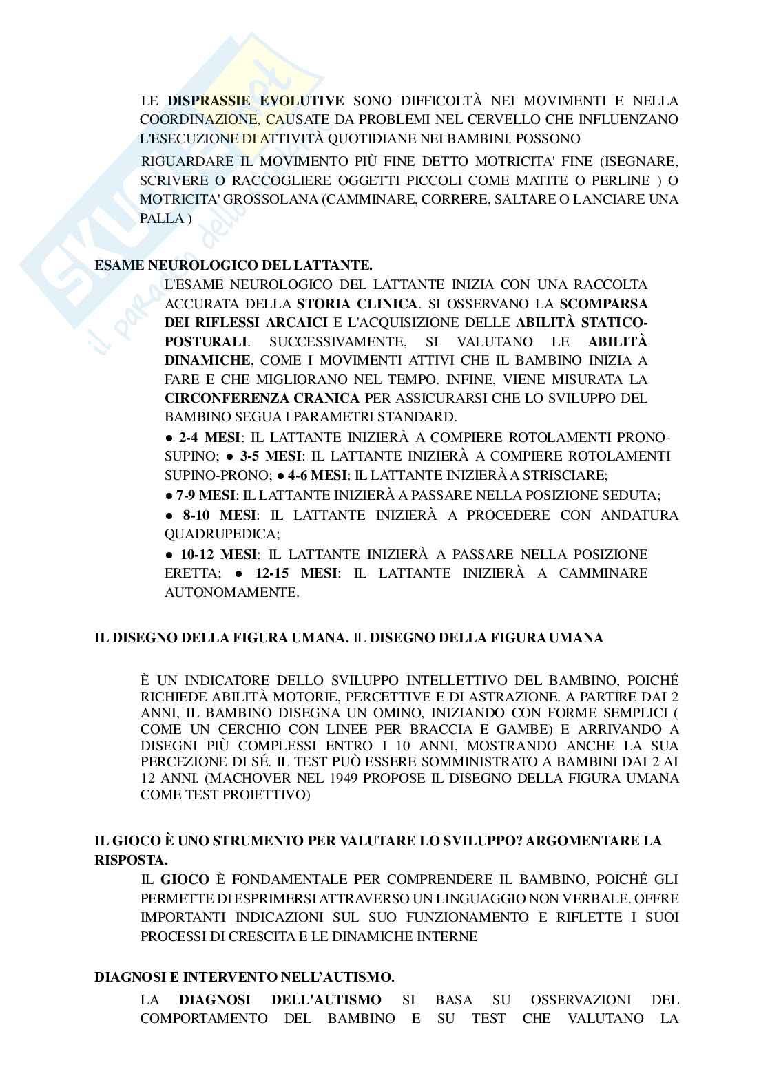 Paniere Neuropsichiatria infantile - Risposte aperte - aggiornato (2026) Pag. 6