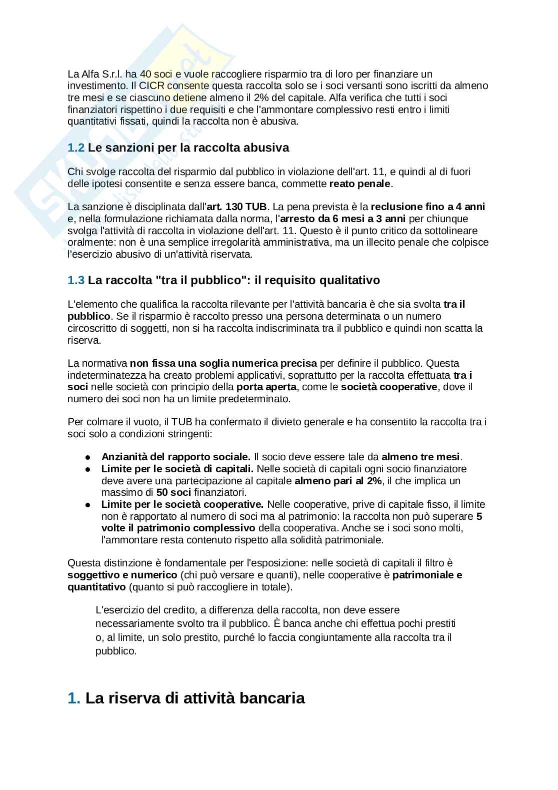 Diritto bancario e finanziario  Pag. 16