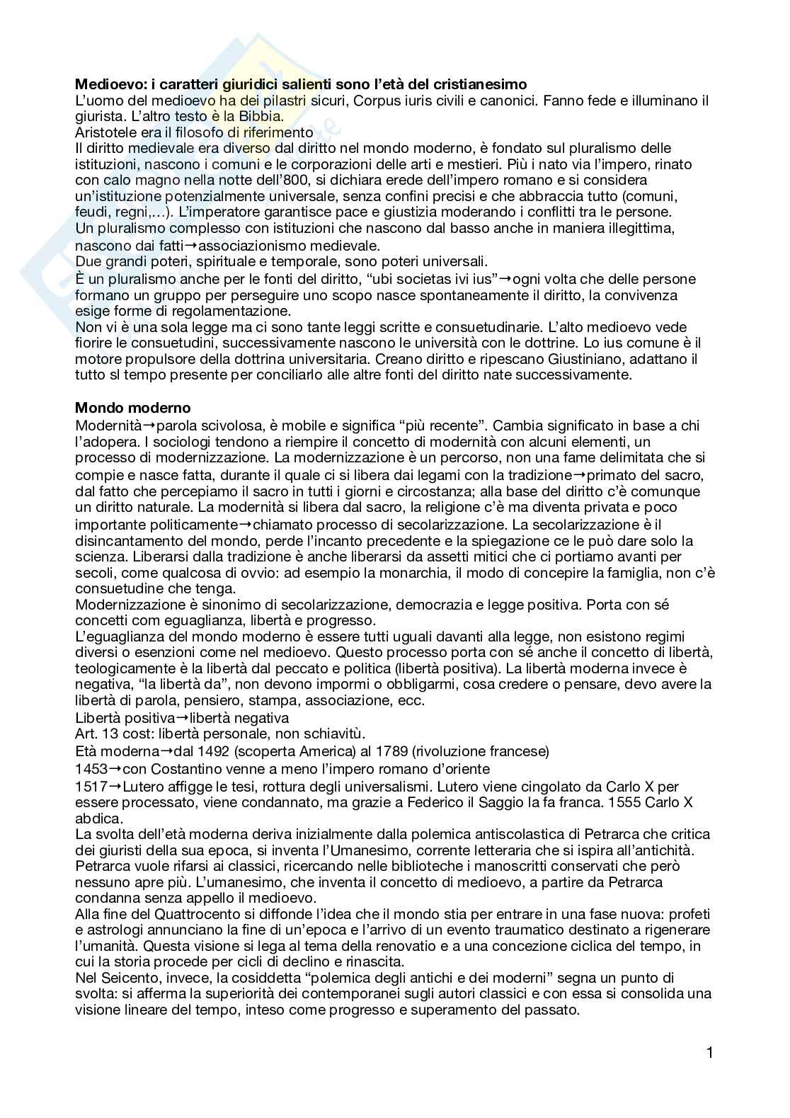 Diritto e giustizia nell'età contemporanea  Pag. 1