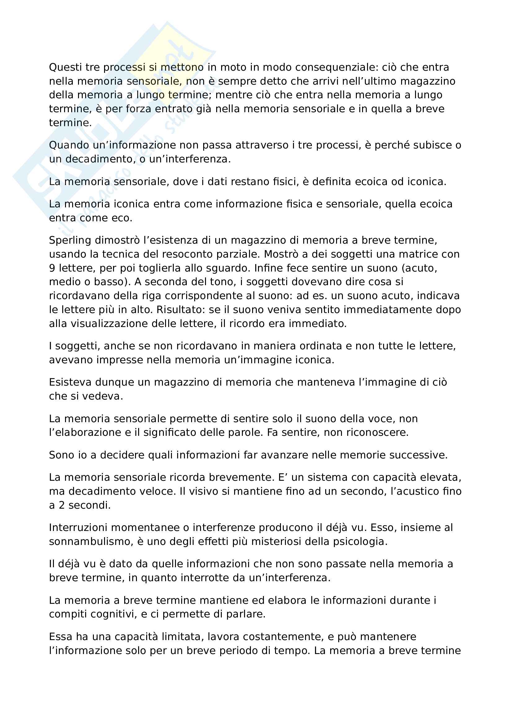 Psicologia Generale - Appunti parte terza Pag. 2