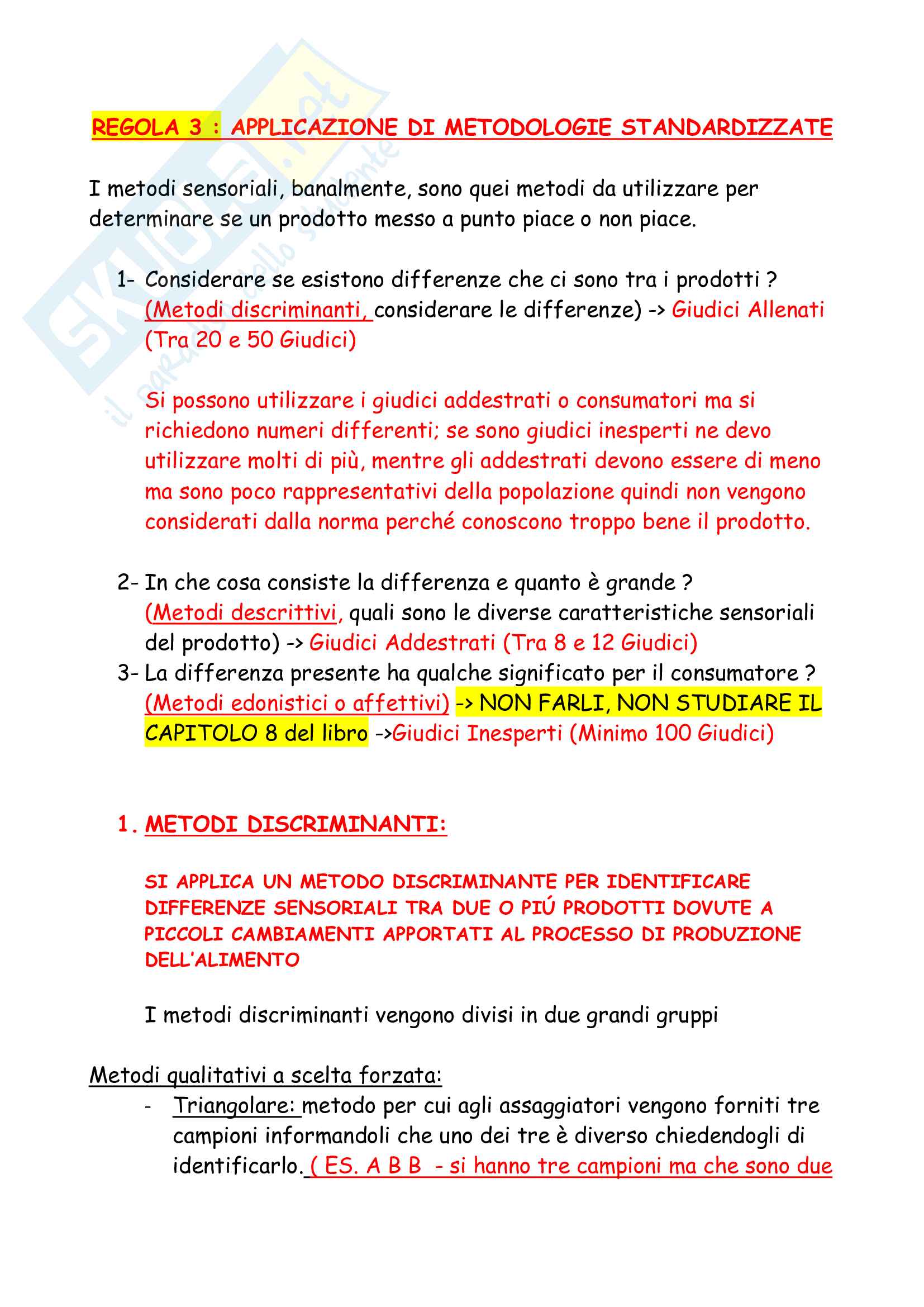Analisi Sensoriali ed elaborazione dei dati Pag. 41