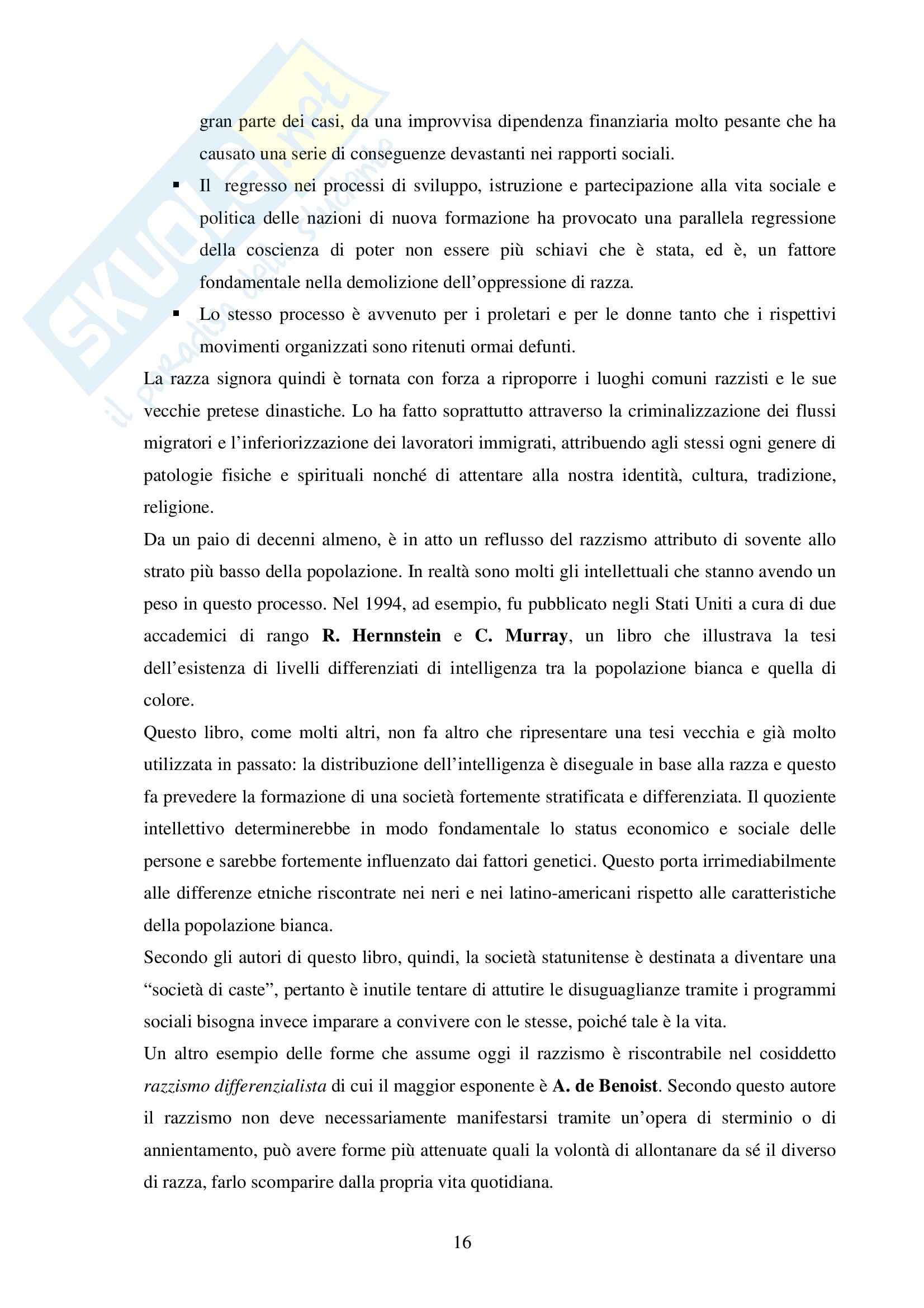 Conflitti sociali - Il razzismo tra ieri e oggi Pag. 16