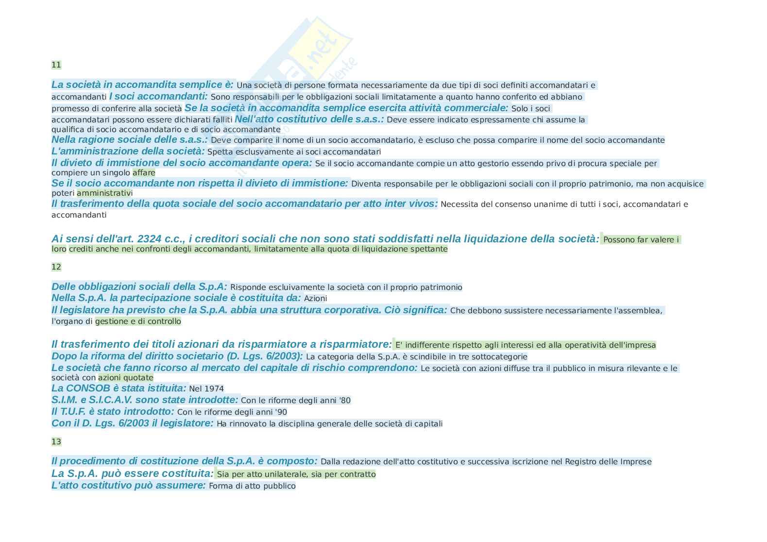 Diritto delle imprese  Pag. 6