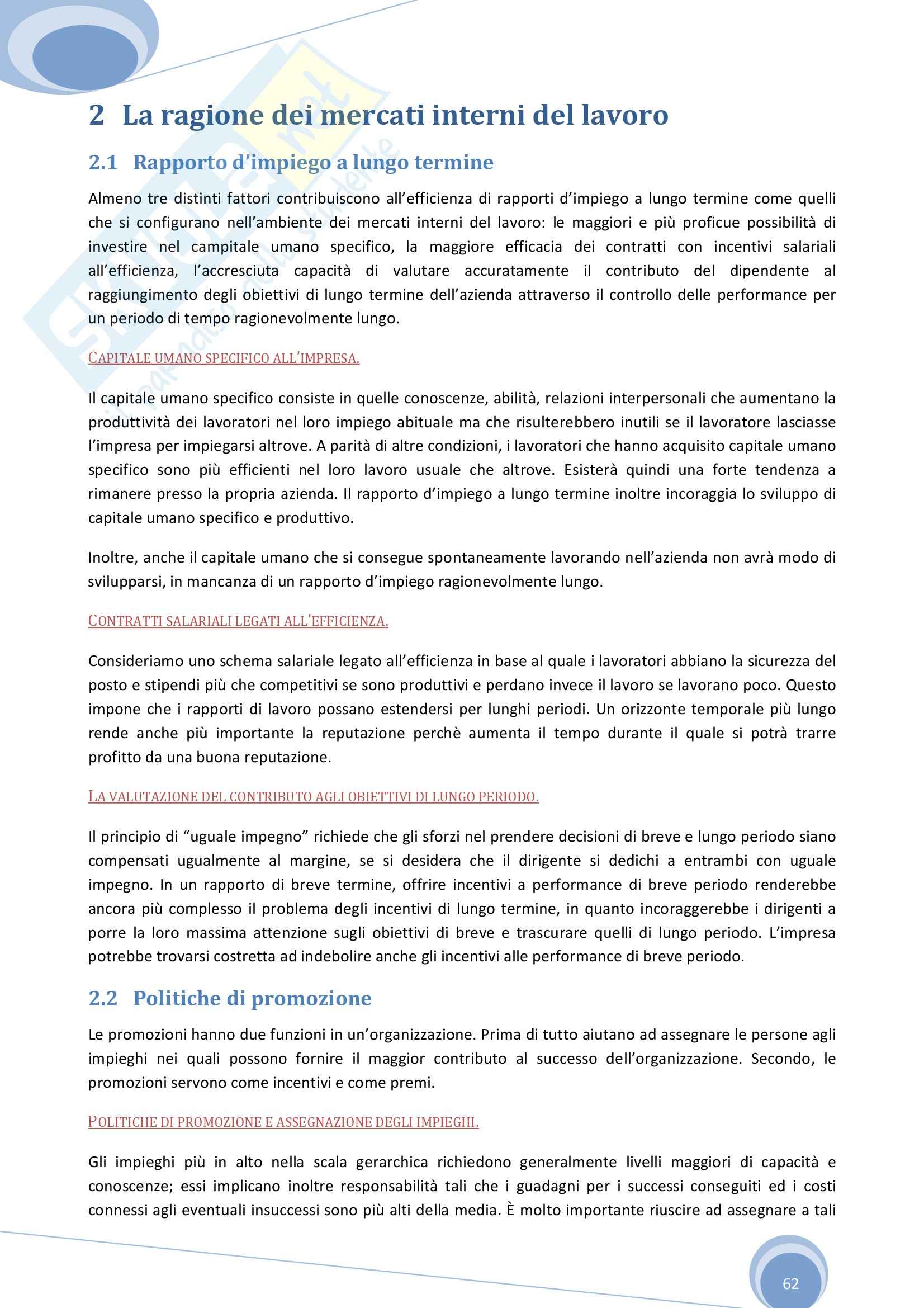 Riassunto esame Economia Aziendale, prof. Colombo, libro consigliato Economia, Organizzazione e Management di Giuliani Pag. 61