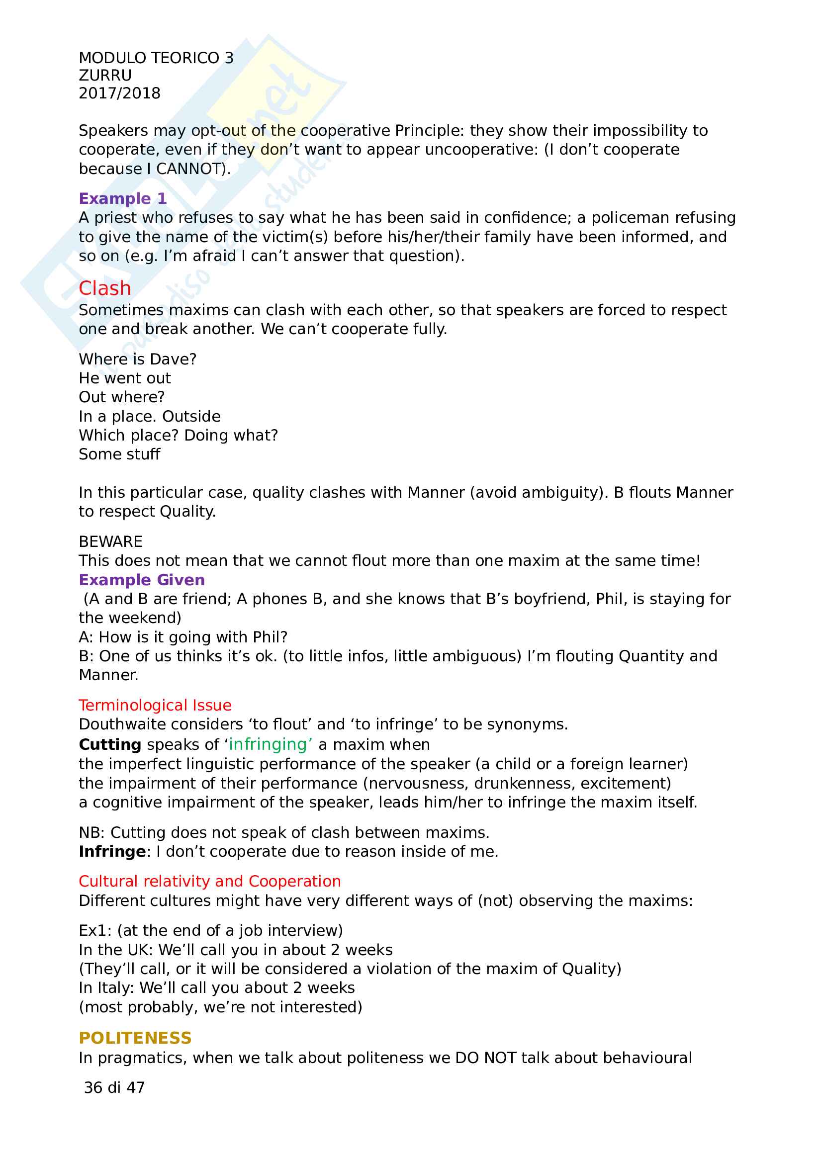 Modulo Teorico Inglese 3