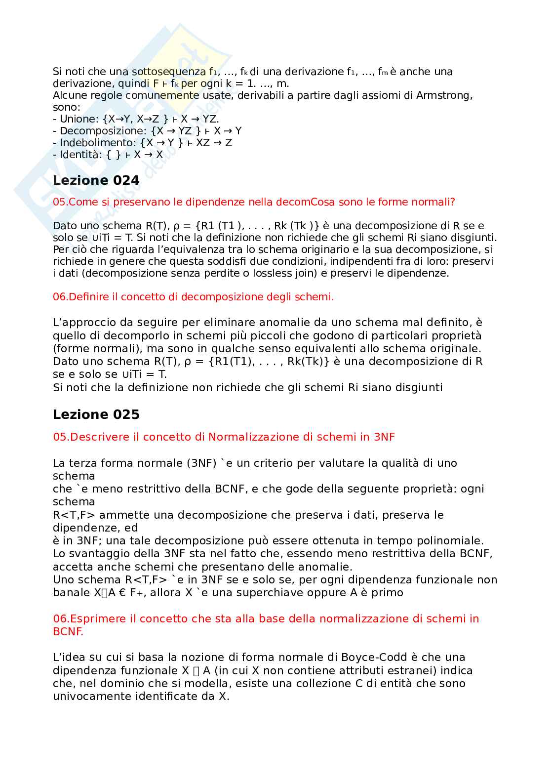 Paniere con risposte aperte - Basi di dati (2022/2023) Pag. 11