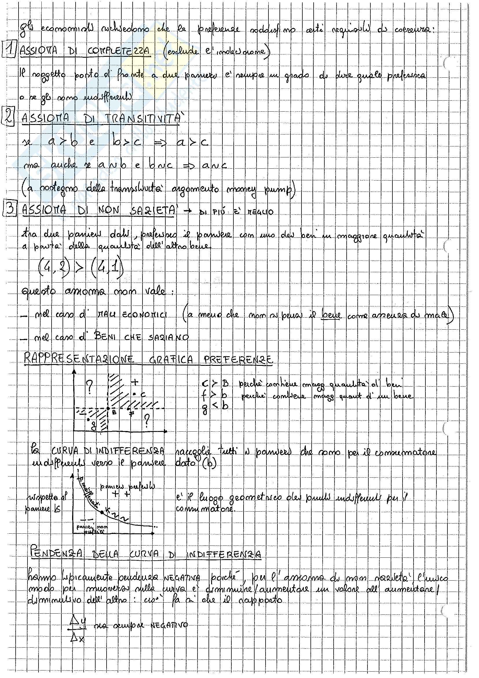 MB110: Appunti di Microeconomia Pag. 6