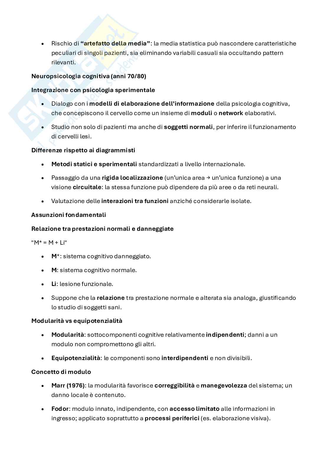 Neuropsicologia clinica - Psicologia clinica e della riabilitazione Pag. 2