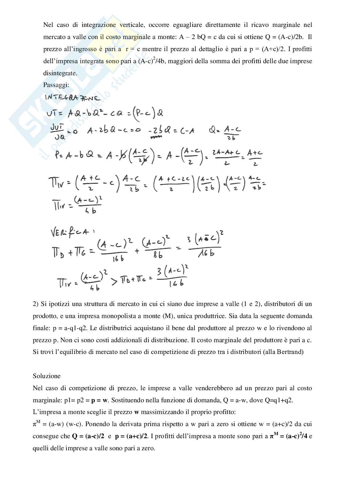 Esercizi svolti di Economia industriale Pag. 16