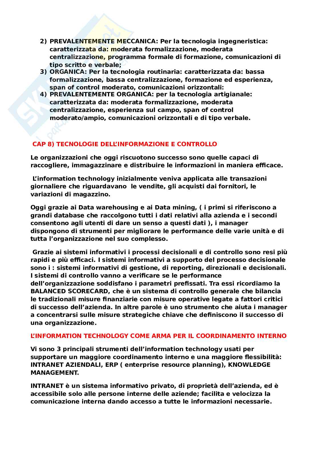 Appunti dell'esame di Organizzazione aziendale Pag. 26