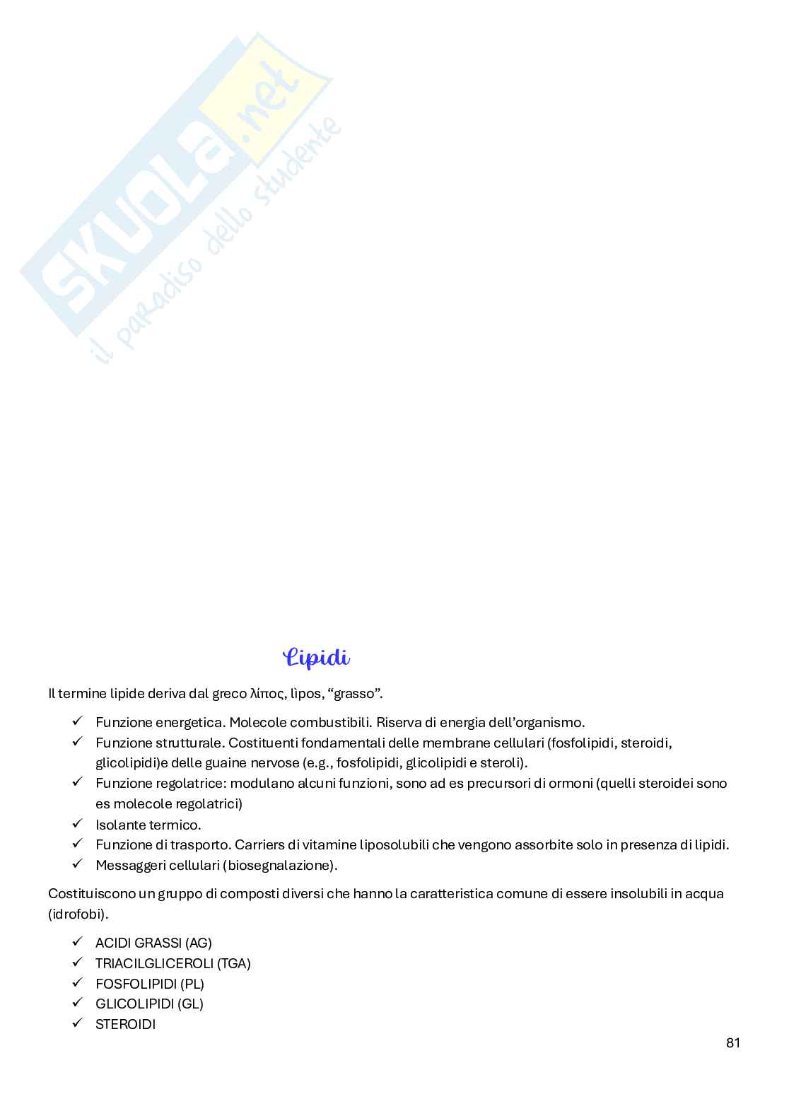 Appunti di Biochimica  Pag. 81
