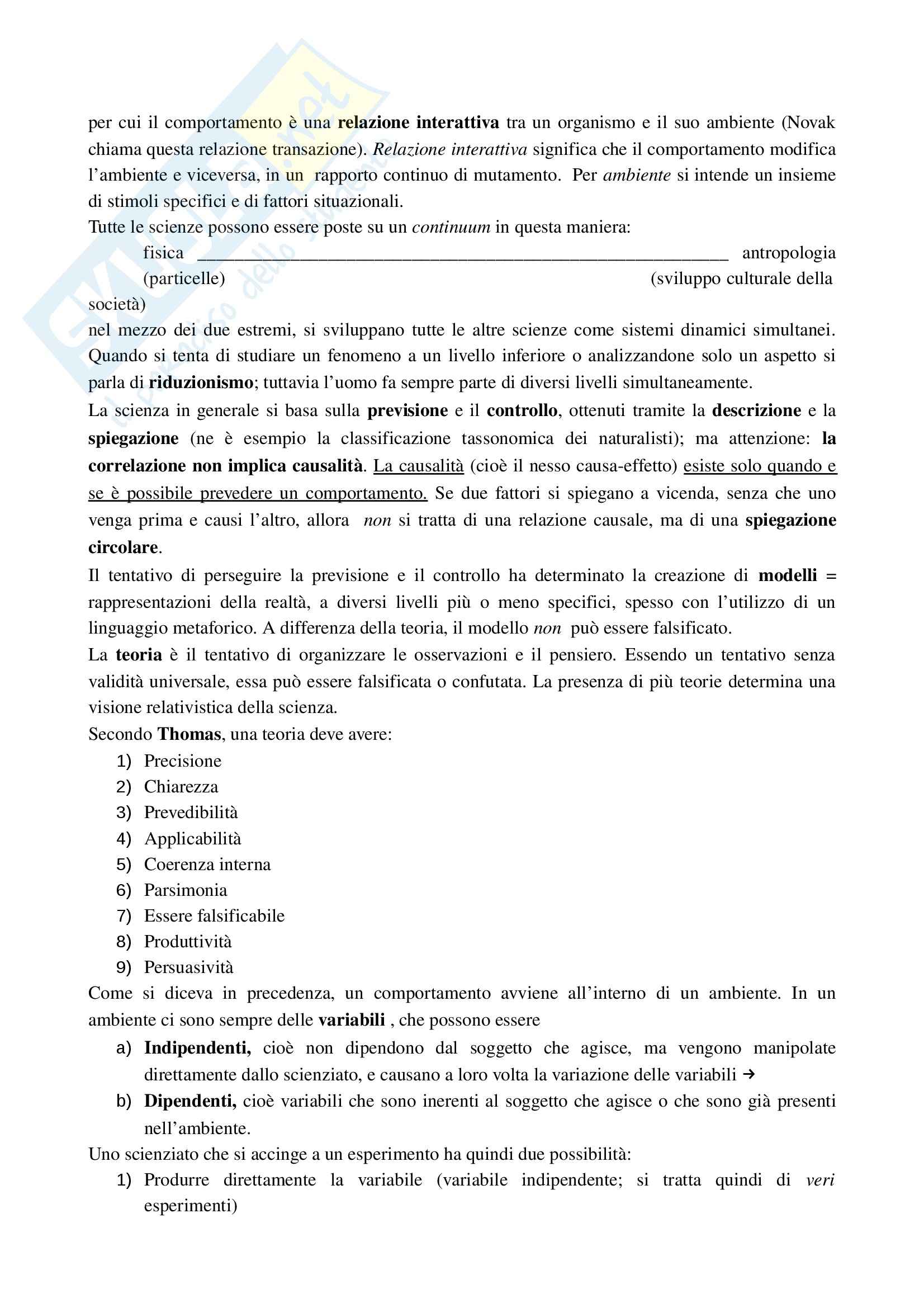 Riassunto esame Psicologia delle comunicazioni, prof. Moderato, libro consigliato Interazioni umane. Manuale introduttivo alla psicologia Pag. 2