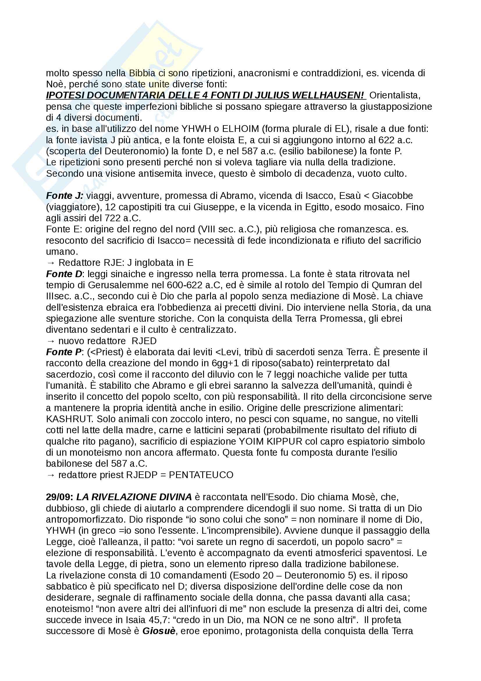 Lezioni, Storia dell'ebraismo Pag. 2
