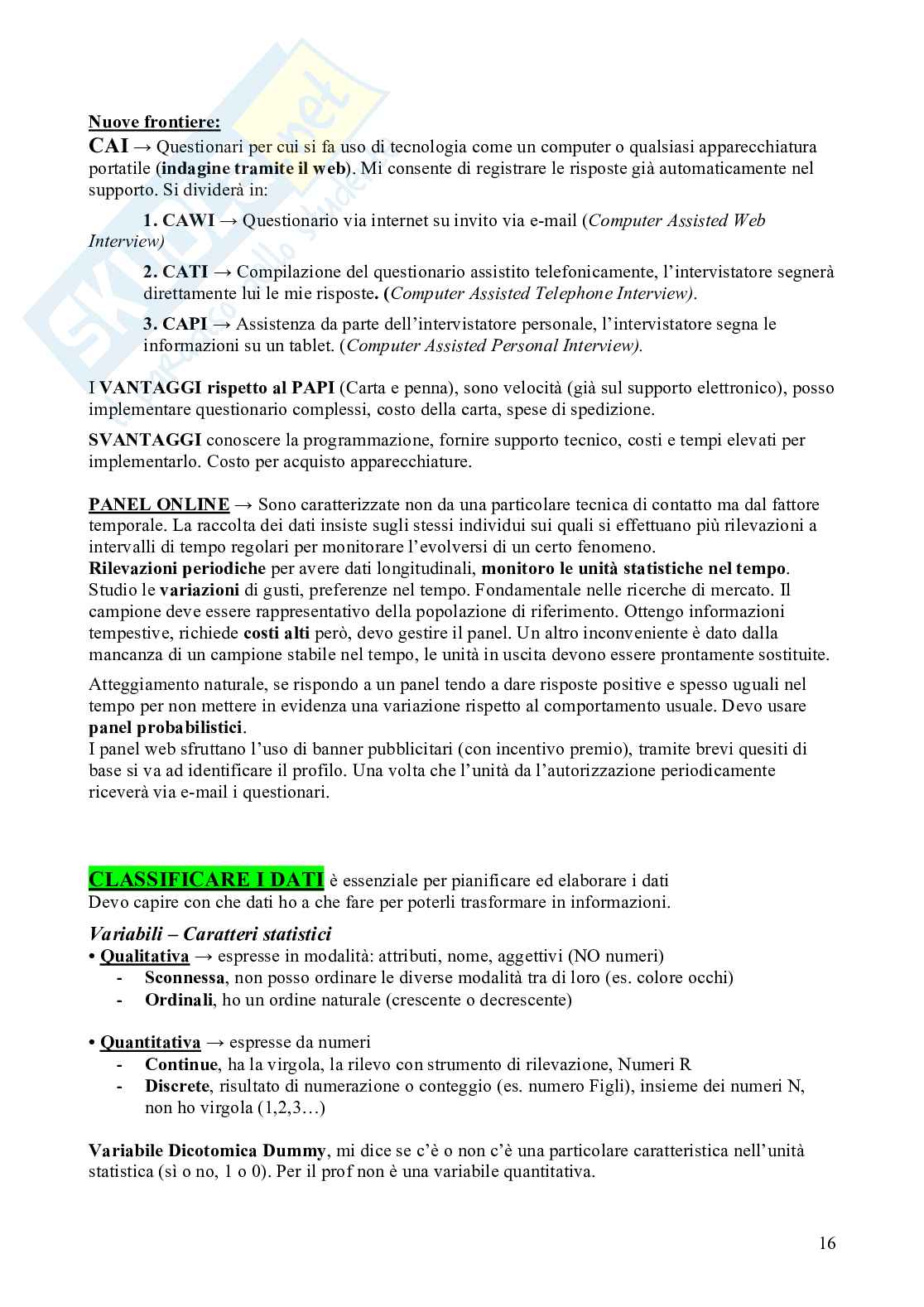 Statistica aziendale avanzata Pag. 16