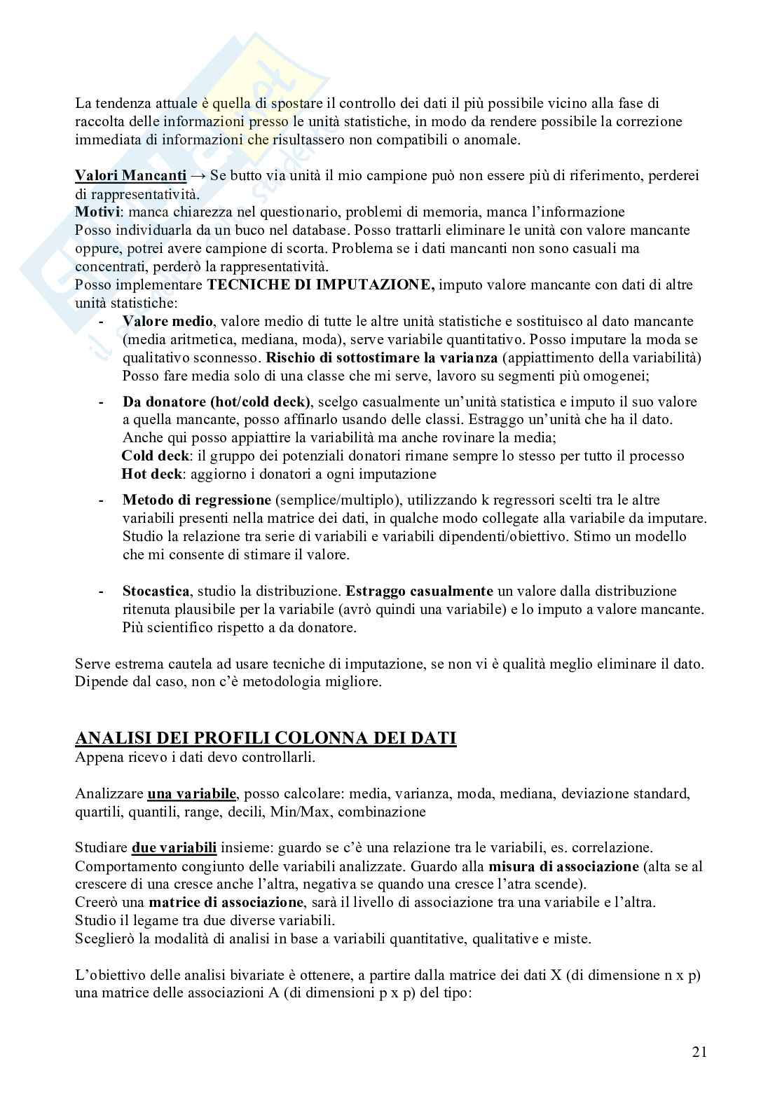Statistica aziendale avanzata Pag. 21