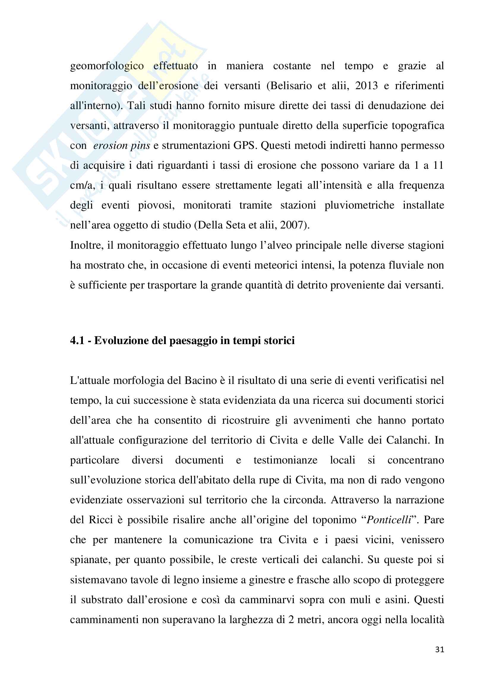 Morfodinamica dell'area di Bagnoregio e della Valle dei Calanchi: indagini geomorfologiche e morfometriche multitemporali Pag. 31