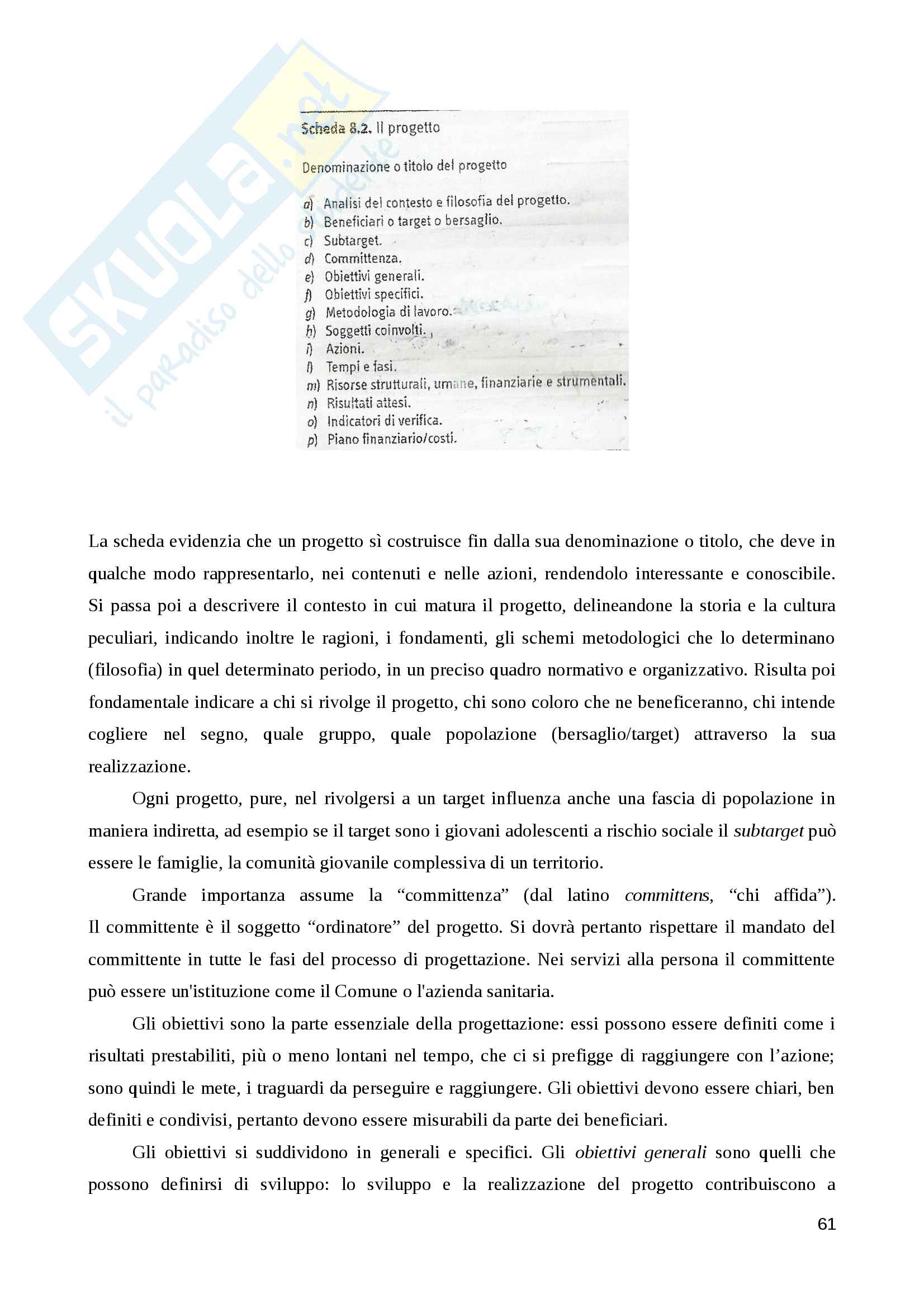 Riassunto esame Metodi e tecniche del servizio sociale, prof.ssa Rizzo, libro adottato "Assistenti sociali professionisti", Annamaria Zilianti, Beatrice Rovai Pag. 61