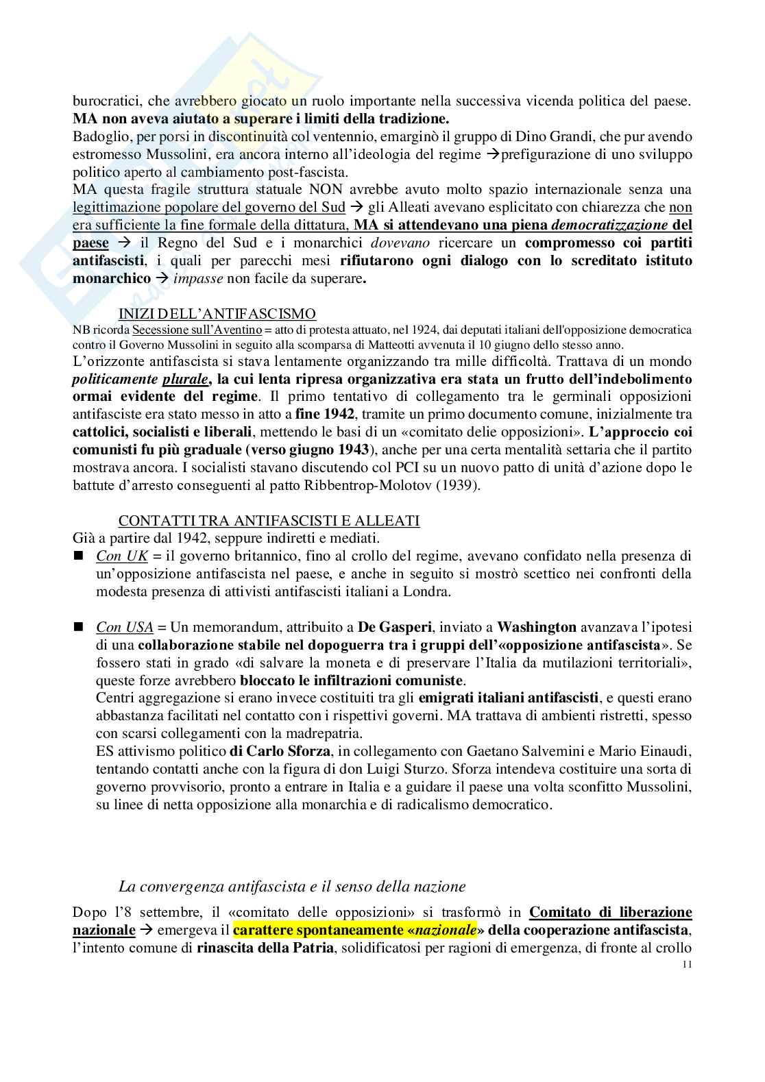 Riassunto esame Storia contemporanea, prof Gentiloni, libro consigliato Storia dell'Italia nella guerra fredda, Formigoni Pag. 11