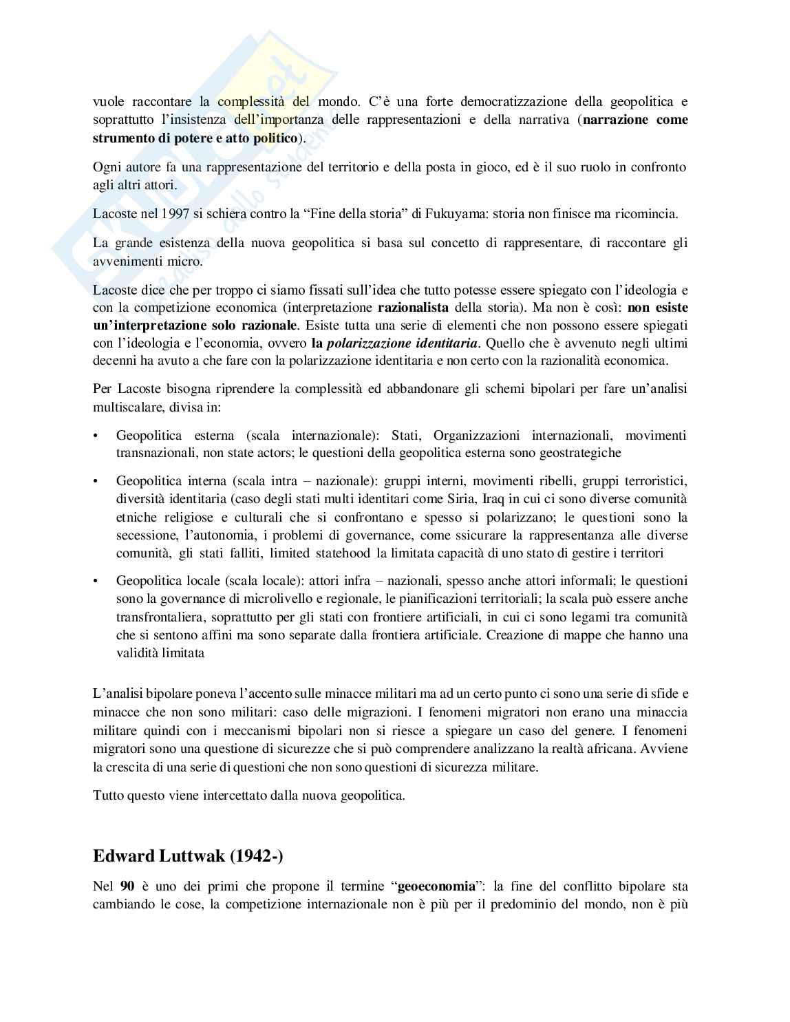Appunti completi di Geopolitica - Teorie classiche e scenari contemporanei (94 pag.) Pag. 51