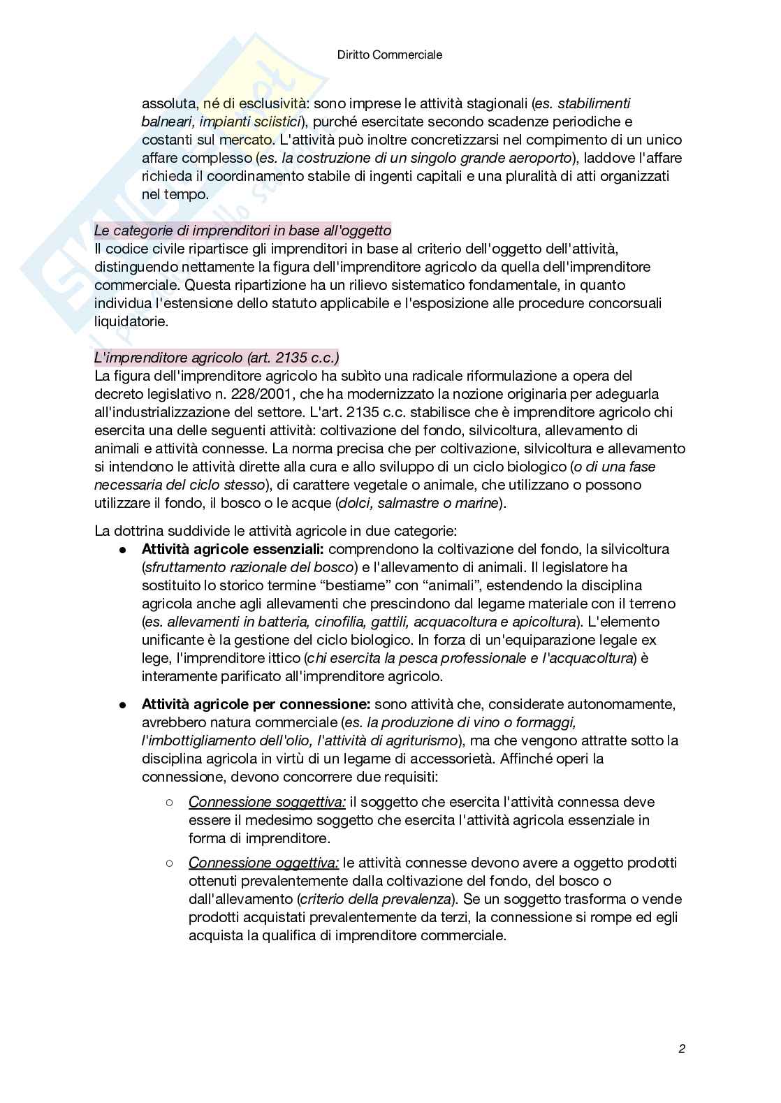 Riassunto esame Diritto commerciale, Prof. Santoni Giuseppe, libro consigliato Manuale di Diritto commerciale (VIII Edizione), Campobasso Pag. 2