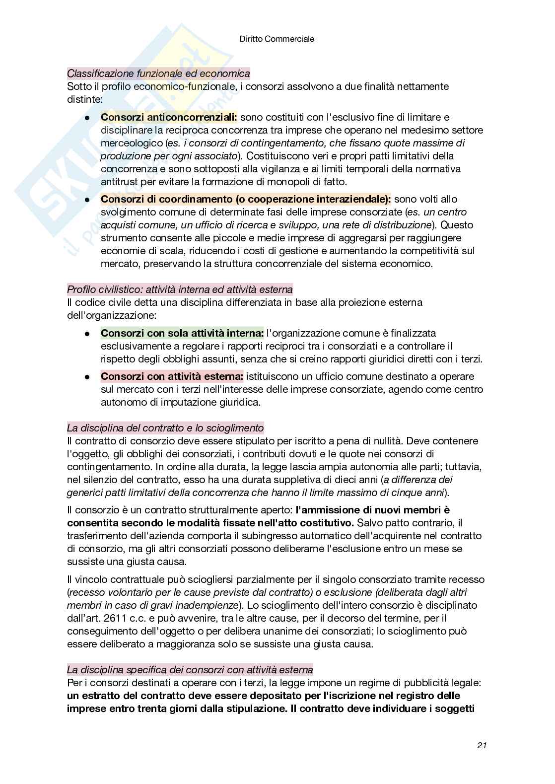 Riassunto esame Diritto commerciale, Prof. Santoni Giuseppe, libro consigliato Manuale di Diritto commerciale (VIII Edizione), Campobasso Pag. 21