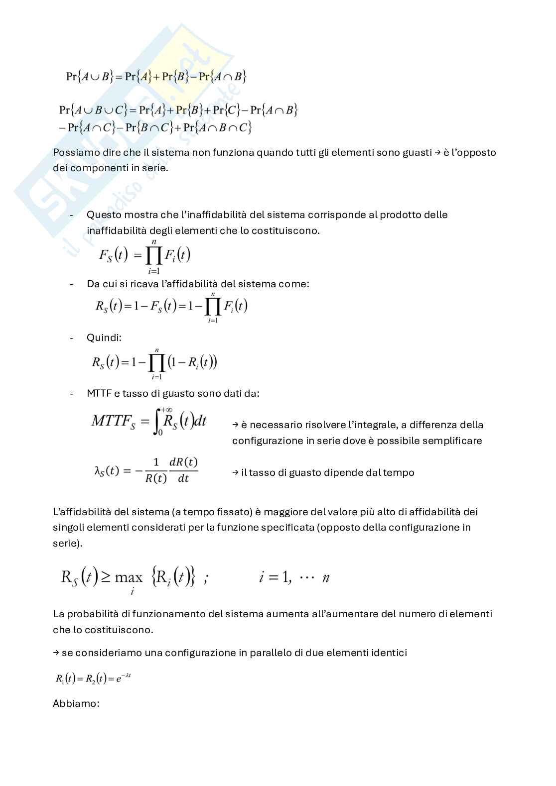 Appunti system reliability, dependability and safety - parte 1  Pag. 16